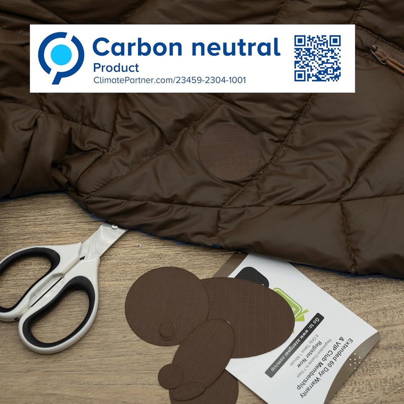 aZengear Repair Patches for Jackets, Tent, Shoe Toe, Air Mattress, Inflatables, PVC Gear - Waterproof, Self-Adhesive, Tear-Cold-Heat-Resistant, Down Puffer Coat (11 Pieces, Brown) - Image 4